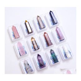 Arts and Crafts Natural Healing Crystal Quartz Twee Constellations Singlepointed Six Prism Set Chakra Reiki Original Stone Polished Otzvx