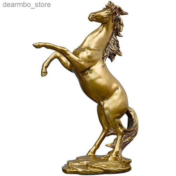 Arts et artisanat imitation ancienne artisanat ornements art abstrait sculpture animal vivin décoration room debout standin cheval décoration de maison l49