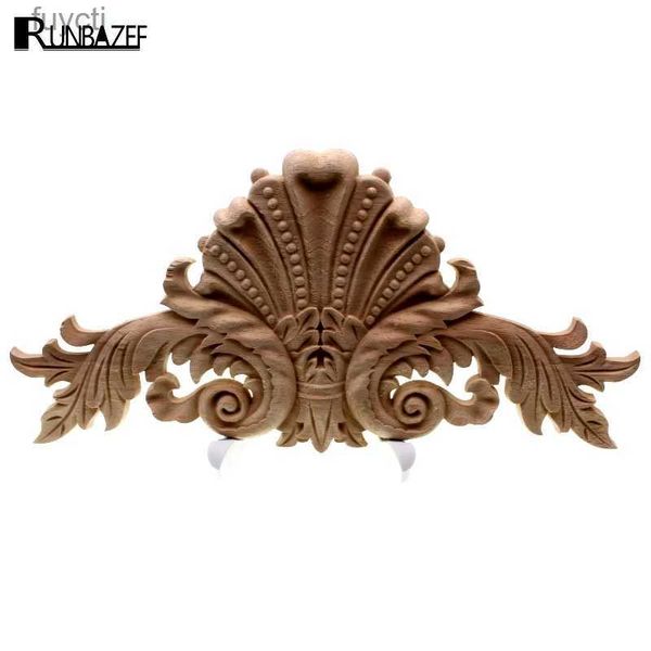 Arts et Métiers RUNBAZEF Antique Décoratif Bois Appliques Meubles Décor Armoire Porte Irrégulière En Bois Moulures Fleur Sculpture Figurine Artisanat YQ240119