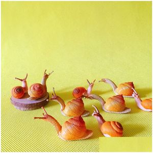 Vente d'arts et d'artisanat10 pièces/escargot/maison de poupée//miniatures/joli mignon/nain de jardin féerique/décor de terrarium en mousse/artisanat/bonsaï/diy/C063 D Dhixo