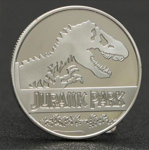 Arts et artisanat Pièce commémorative plaquée argent représentant des dinosaures dans Jurassic Park, États-Unis