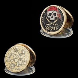 Kunst- en ambachten SKL Pirate Ship Gold Treasure Coin Craft Running Wild Collectible Vae Drop Delivery Home Garden Arts, Gifts DHSIR