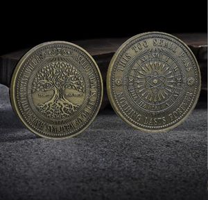 Arts and Crafts Spot Moneda conmemorativa anillo anual medallones conmemorativos colección de monedas de bronce en relieve Moneda conmemorativa