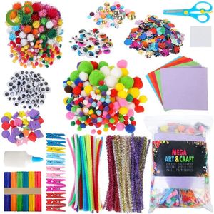 Fournitures d'art et d'artisanat pour enfants, jouets artisanaux avec paillettes, autocollant en mousse tout-en-un, projet d'artisanat scolaire de bricolage pour enfants 240311