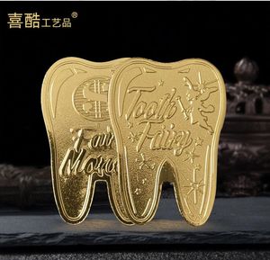 Kunst en ambachten Tooth Fairy Gold Coin Children's Tooth Exchange Gift Tand Coin Collection beloning metalen herdenkingsmunt