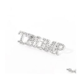 Kunst en ambachten Trump 2024 Broche Diy Diamond Badge Drop Delivery Home Garden Dh56n