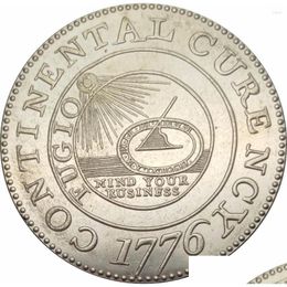 Arts et artisanat United States 1 Dollar La monnaie continentale 1776 Laitque plaqué Sier Copy Drop Livrot Dhzou