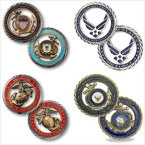 Moneda de desafío de valores básicos de la Armada de la Fuerza Aérea de la Guardia Costera del Cuerpo de Marines de los Estados Unidos Artes y manualidades Medallón de coleccionista militar