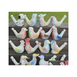 Kunst- en ambachten water vogel fluitje klei keramische glazuur fluitje fluitjespeacock vogels home decoratie kantoor ornamenten sn2514 drop levering gar dhlge