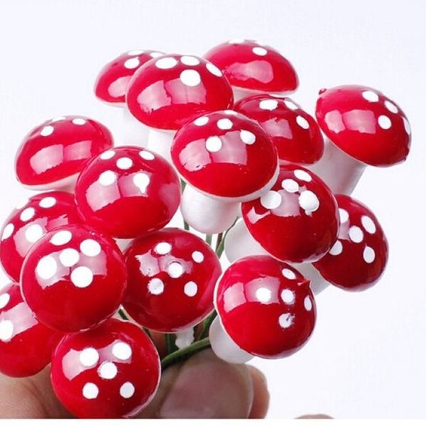 Arts et artisanat Mini champignon rouge ornement de jardin, Pots de plantes miniatures, fée bricolage, maison de poupée 1276y