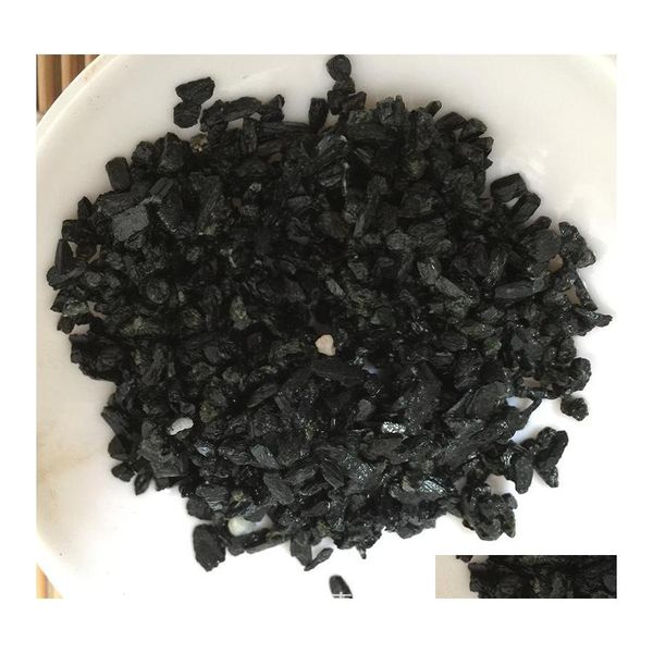 Artes y artesanías Venta al por mayor 100G Turmalina negra natural Mineral en bruto Cristal de cuarzo Grava Piedra caída Reiki Curación para Degaussi Dhced