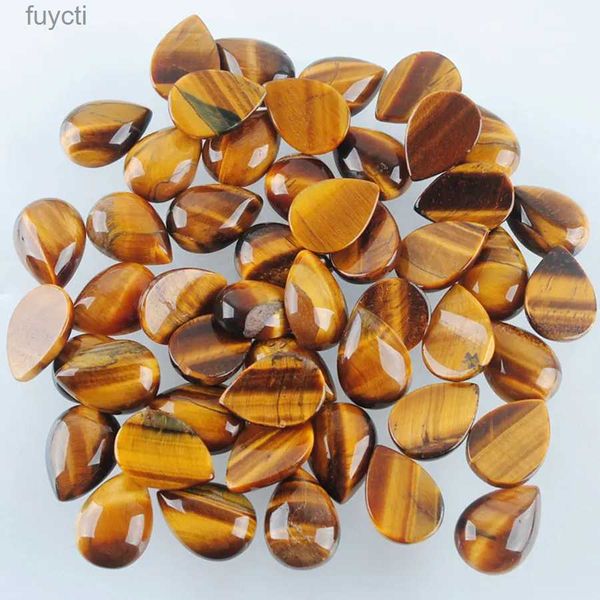 Arts et artisanat en gros 20 pièces pierres précieuses naturelles oeil de tigre larme Cabochon sans trou 13x18MM ajustement bricolage artisanat femmes hommes bijoux TU3043 YQ240119