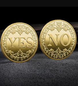 Arts and Crafts YES/NO decision coin Metal commemorative badge Gold plated silver three-dimensional relief Commemorative coin