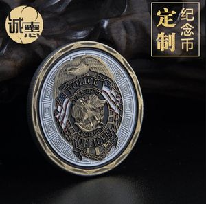 Arts and Crafts Zodiac Dog Coin Emblème militaire en métal