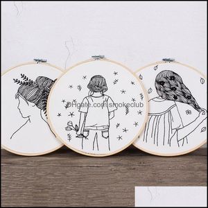 Kunst, geschenken Tuin Andere kunsten en ambachten DIY borduurwerk Meisjes Handwerk Handwerk voor Beginner Cross Stitch Kit Lint Painting Geen Hoop Ho