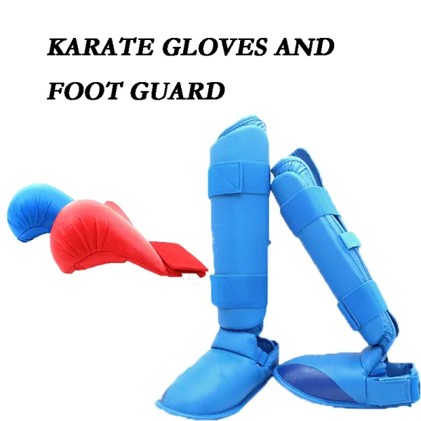 Arts jambe à main protecteur protecteur Taekwondo Sparring Gear Set Shin Guard Women Bands Palm Boxing Gants Karate Chaussures MMA Men Child Kid