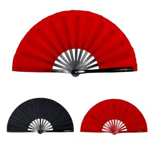 Arts Tai Chi Fan Bamboo Kung Fu Martial Arts 29 Centimeter fans Wushu Art Martiaux Cosplay Dance Performance Fan Red Kun Master