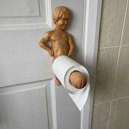 Arts Tingke et artisanat créatif en bois masculin génial figure géniale sculpture papier serviette à la maison décoration de toilette drôle