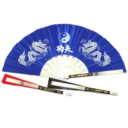 Kunst topkwaliteit Chinese kung fu fan wushu draak roestvrij staal frame tai chi vechtsporten uitvoering / dans beschikbare fan 13.4 "