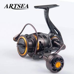 Artsea Spinning Reel Jigging Reel Fishing Reel Full Metal 15 kg de resistencia CW3000-5000 para rueda de agua salada 240321