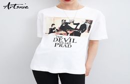 ArtSnie Streetwear Character Print White Dames T -shirt zomer 2019 O nek shory mouw tops tee break girls t -shirts mujer y19072215298