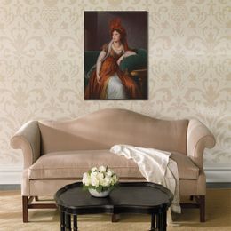 Kunstwerk op canvas portret van prinses Anna Alexandrovna Galitzin Elisabeth Vigee Lebrun schilderij klassieke kunst hand geschilderd