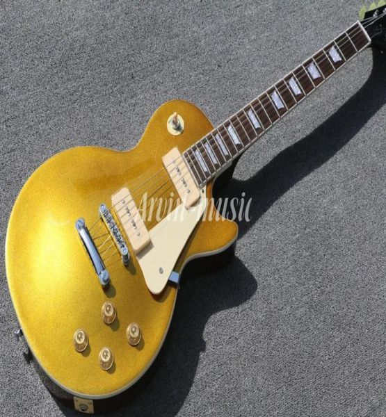 ArvinMusic Classic Custom 1956 Goldtop con P90 Pickups Guitarra de jazz de guitarra eléctrica de lujo5951204