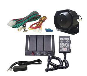 AS 100W Sirena electrónica con cable para automóvil con caja de sirena Altavoz Control remoto Función PA Apto para policía Ambulancia Ingeniero de bomberos Vehicl8657184