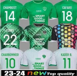 AS 23 24 Saint Etienne Troisième Soccer Jerseys Home Away 2023 2024 ASSE Youssouf Maillots de Foot Chemise KHAZRI BOUDEBOUZ AHOLOU Chemise de football Abi Camara uniformes top hommes