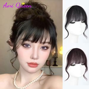 Als Bang Wig Patch Celebrity Natural Invisible voorhoofd Franse pony Top Wig Patch 240403