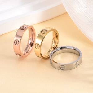 En tant que anneau d'amour de créateur d'origine pour femmes hommes 18 carats en or argent rose en acier inoxydable grande taille anneaux de doigt les amoureux de mariage bijoux cadeau dropshipping ymr094