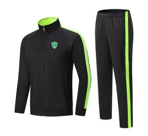 AS Saint-etienne hommes adultes enfants loisirs sport ensemble extérieur chaud pleine fermeture éclair sport loisirs ensemble sweat en hiver