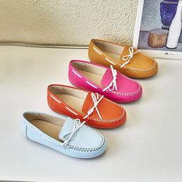 Als lente- en zomerloafers voor kinderen schoenen platte jongens meisjes slip-on stijl stijl mode kinderen 240506