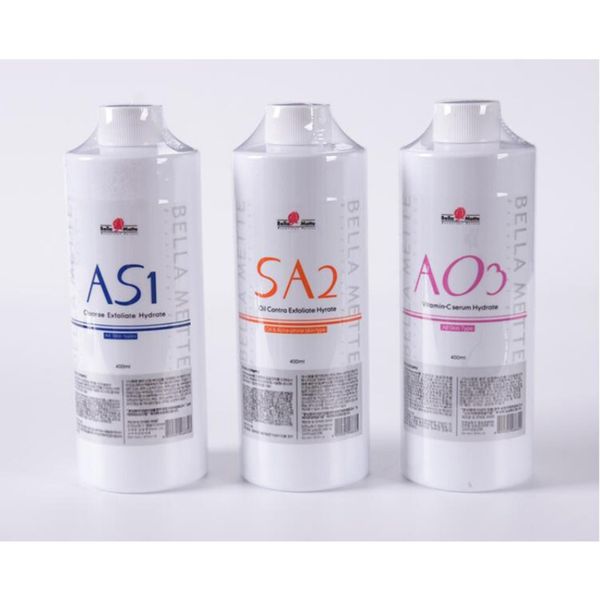 Suero Facial AS1 SA2 AO3 para máquina limpiadora de piel con dermoabrasión por agua, solución exfoliante Aqua por botella, suero Facial Aqua Hydra527