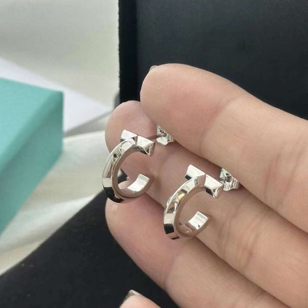 As6u H0at S Sterling Sier T Letras Círculo Diseñador Lys Stud Pendientes para mujeres Niñas Oro Marca Pendientes Pendientes Pendientes Anillos Fiesta Boda Joyería Terling Tiffany