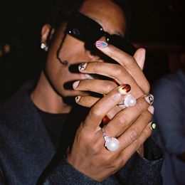 ASAP rotsachtige natuurlijke parelring voor mannen en vrouwen hiphopring eindring mode-accessoires Pearl Rings247x