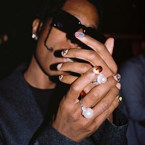 Anillo de perlas naturales ASAP rocky para hombres y mujeres, anillo de hip hop, accesorios de moda, anillos de perlas 185k