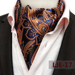 Ascot Tie Mens Paisley Jacquard Cravat Bufanda para el cuello Traje de estilo británico Camisa Accessori para hombres Corbata Bufanda de Ascot de negocios de moda 240109