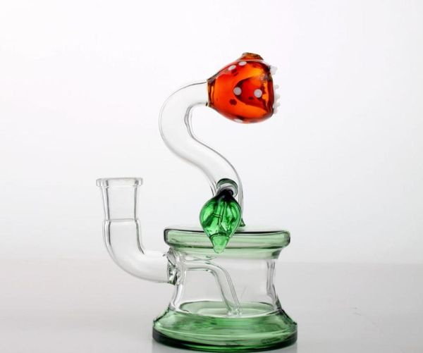 ASD1 16cm Corpse Fleur Forme Verre Bong PIL Riggs Bongs S Dab Recycer Bubblers Bubblers Bubblers Pipe d'eau 144 mm Joint Hoohkle5066219