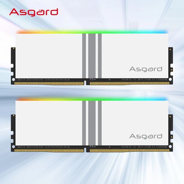 Asgard RGB RAM DDR4 Mémoire V5 Series DDR4 RAM PC Mémoire 16 Go x 2 3200 MHz 3600 MHz Performance d'overclocking blanc polaire pour ordinateur de bureau 240322