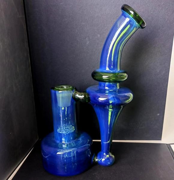 ash catche panal bong narguiles shisha Vidrio de borosilicato edición limitada Zafiro Plata Cachimba plataforma petrolera máquina de espuma diesel cachimba altura completa 7.8 pulgadas