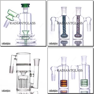 Colector de cenizas de vidrio, diseño moderno, ceniceros blancos para cachimba en forma de panal, tamaño de 14mm y 18mm