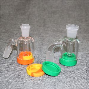 Narguilé Ash Catcher Conduites d'eau avec 7ML Récipient en silicone quartz banger Reclaimer Épais Ashcatcher pour Bangs en verre