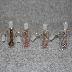 Recolectores de cenizas Hookahs 14 mm 18 mm 45 grados 90 grados Matrix Perc Glass Ashcatcher Bubbler con cuarzo Banger Fumar Tazón Tarro de silicona