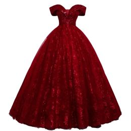 Ashely Alsa Wine Red Quinceanera -jurken Cap Sleeve Ball Prom Birthday Party Jurk Sweet 16 15 -jarige doopkiezingenjurk