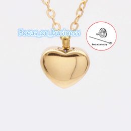 Ashes Memorial Cremation Sieraden Hanger 18K Gold S925 Geplaatste hart Personaliseerde ketting Custom Urn ketting voor vrouwen