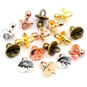 30pcs Charms Baby Fopspeen Binky Bijtring 14x10mm Handgemaakte Ambachtelijke Hanger maken Tibetaans Verzilverd DIY voor armband ketting Mode-sieraden Charms armband