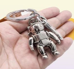 Ashion Nuevo acero inoxidable Spaceman Key Ring Diseñador Luxury Keychain Autodefensa de alta calidad Monedera Poste de llavero Access4204272