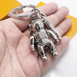 Ashion Nouveau Spaceman en acier inoxydable porte-clés de luxe Designer porte-clés auto-défense de haute qualité porte-monnaie porte-clés pendentif Access2614