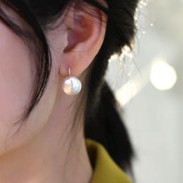 ASHIQI – boucles d'oreilles en argent Sterling 925 véritable, perles d'eau douce naturelles, bijoux à la mode pour femmes, cadeaux 240109